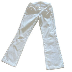 7 for all Mankind Women’s White Denim Jean Classic Summer Preppy Pant size 28